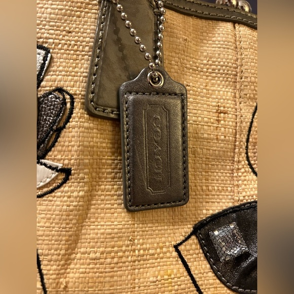 Coach Special Edition Hamptons Archive 10th Anniversary Straw & Leather Handbag - Picture 7 of 13
